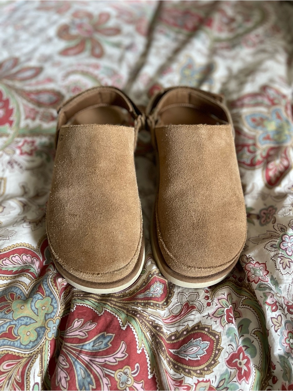 Women's UGG Goldenstar Clogs Chestnut Brown Suede Size 9 EUC! - Picture 7 of 12